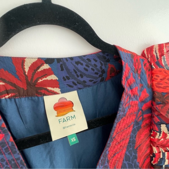 FARM Rio Animal Tapestry Midi Dress XS - Picture 5 of 8